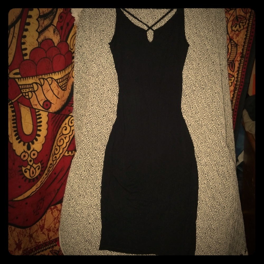 Mid thigh little black dress